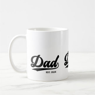 Established Dad New Father Est Year Typography Coffee Mug