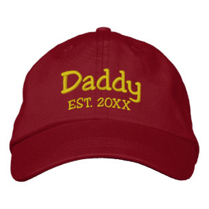 Established Dad Personalised Black Embroidered Hat