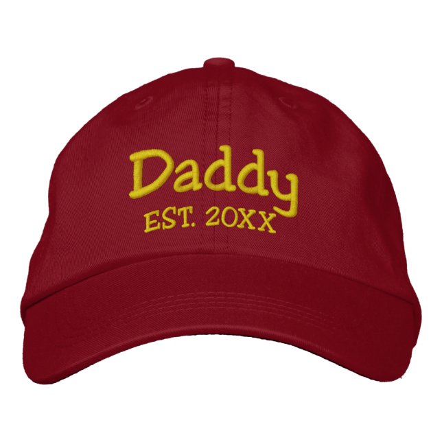 Established Dad Personalised Black Embroidered Hat (Front)