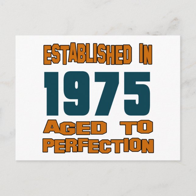 Established In 1975 Postcard (Front)