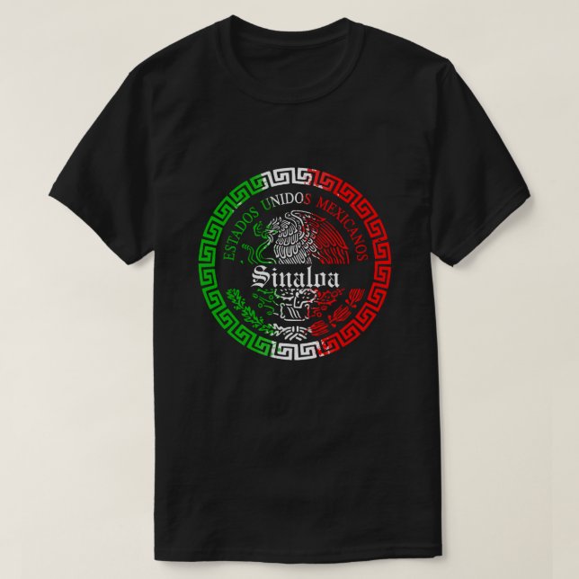 Estado de Sinaloa mexico emblem shirt (Design Front)