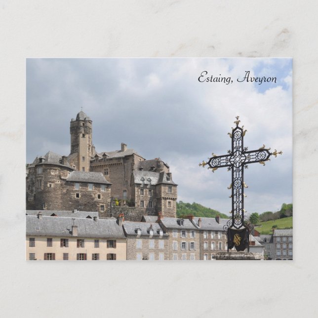 Estaing, France postcard (Front)
