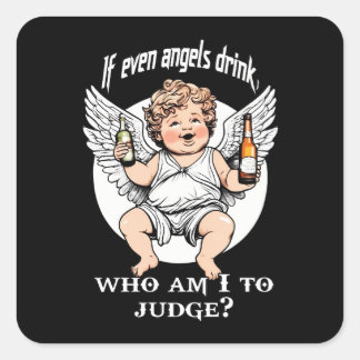 Estampa Anjo - Funny Guardian Angel – Adesivo Square Sticker