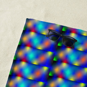 Estampa colorida, 'escama quadrada'. beach towel