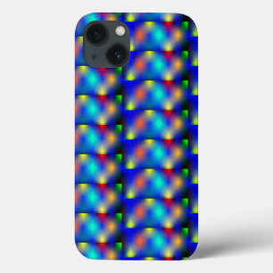 Estampa colorida, 'escama quadrada' iPhone 13 case