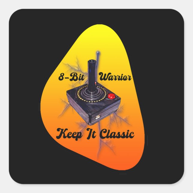 Estampa Game - Retro Gamer Legend - Adesivo Square Sticker (Front)