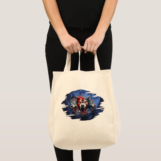Estampa Graffiti - Cerberus Wolves - Bolsa Tote Bag (Front (Product))