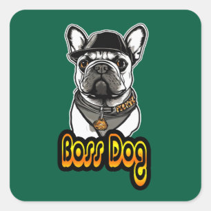 Estampa Hip Hop - Boss Dog - Adesivo Square Sticker