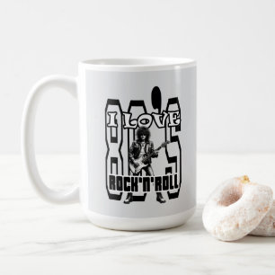 Estampa Rock - I Love 80s Rock’n’Roll – Caneca Coffee Mug