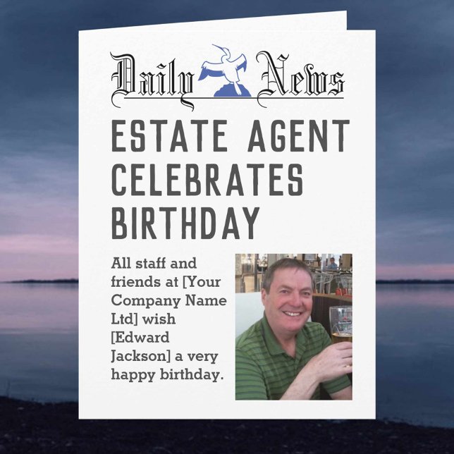 Estate Agent Birthday Card to Personalize (Creator Uploaded)