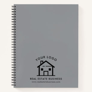 Estate Agent Business Logo Employees Swag Notebook