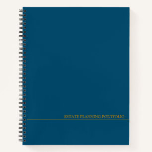 Estate Planning Portfolio - Black Blue Notebook