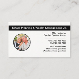 Estate Planning Wealth Management Business Card
