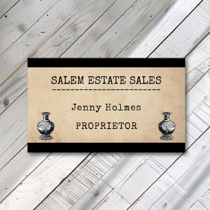 Estate Sale Business Antique Vase Business Card