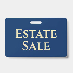 Estate Sale Support ID Badge