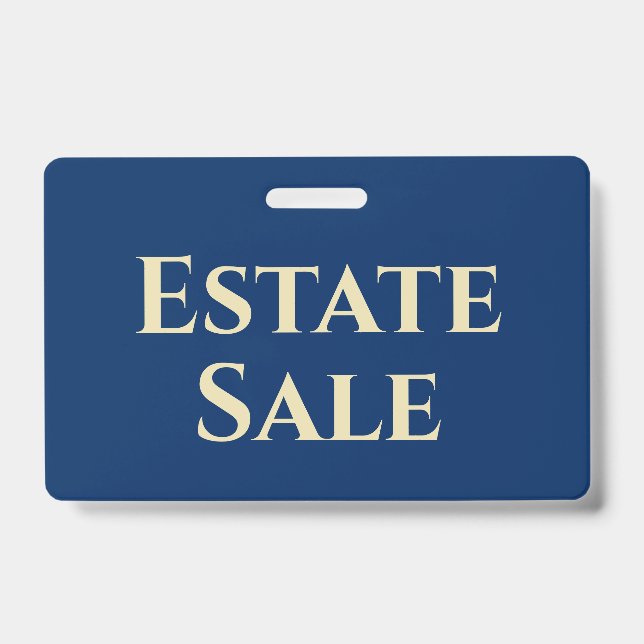 Estate Sale Support ID Badge (Front)