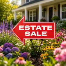 Estate Sale Yard Sign Arrow