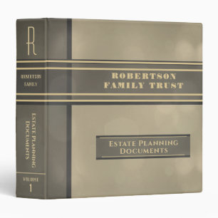 Estate, Will, Financial Records 3 Ring Binder