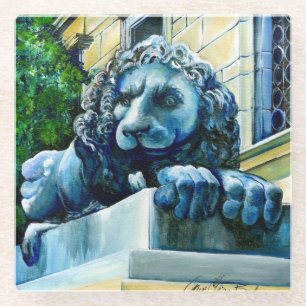 Esteemed Feline Glass Coaster