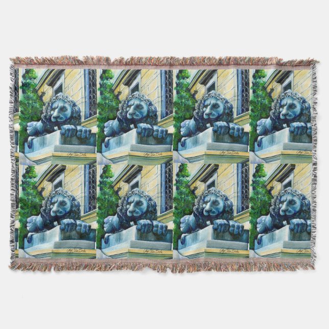 Esteemed Feline, Washington DC, USA Throw Blanket (Front)