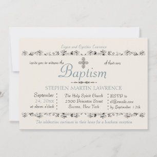 Esteemed Sacrament Religious Invitation (Blue)