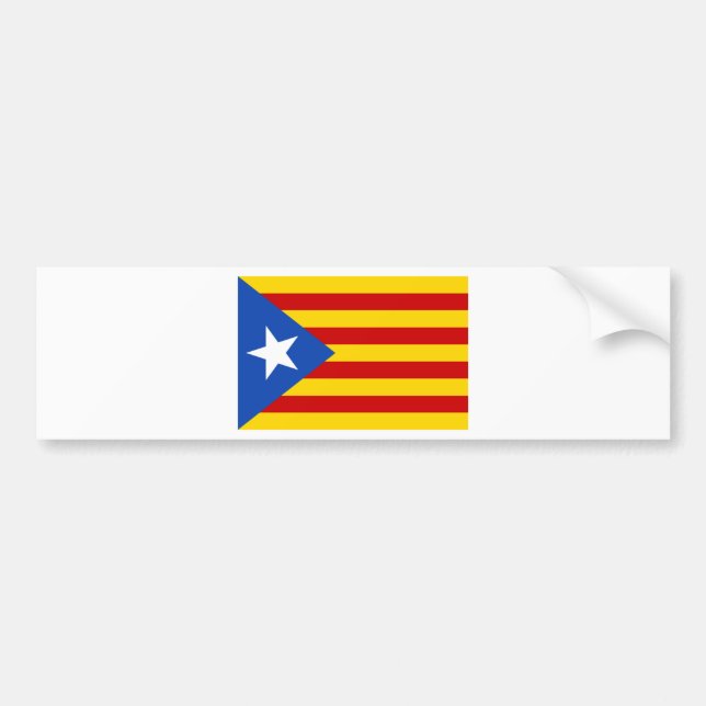 Estelada, bandera independentista de Catalunya Bumper Sticker (Front)