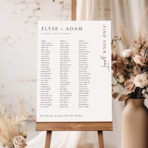 Estelle Minimal 3 Banquet Table Seating Poster
