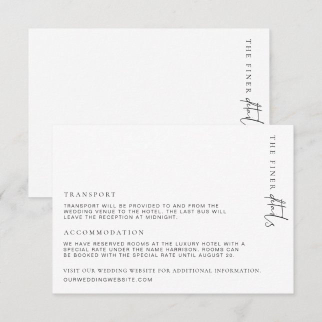 Estelle Minimalist Finer Details Enclosure Card (Front/Back)