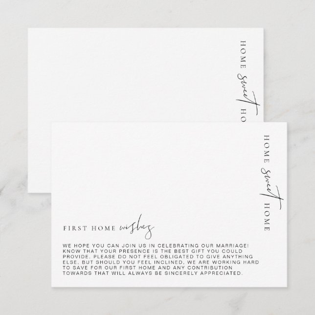 Estelle Minimalist First Home Wishes Card (Front/Back)