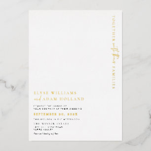 Estelle Minimalist Gold Foil Wedding Invitation