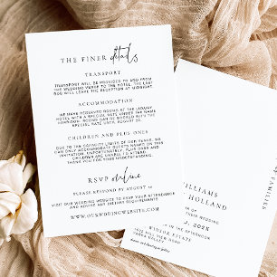 Estelle Minimalist Wedding Details Card