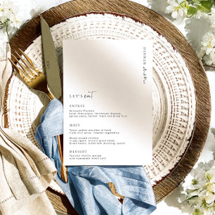 Estelle Minimalist Wedding Menu