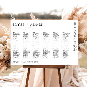 Estelle Modern Minimal 12 Table Seating Poster