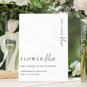 Estelle Modern Minimal Flower Bar Sign