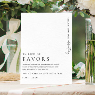 Estelle Modern Minimal In Lieu Of Favours Sign