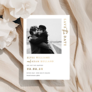 Estelle Photo Gold Foil Foil Wedding Save The Date
