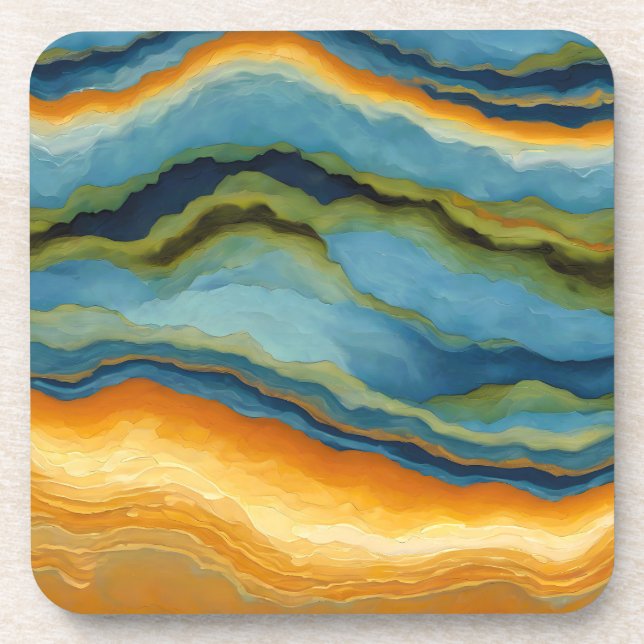 "Estepona" Horizontal Fractured Layers  Coaster (Front)