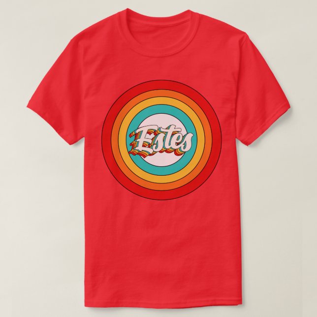 Estes Name Shirt Vintage Estes Circle (Design Front)