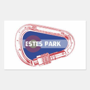 Estes Park Climbing Carabiner Rectangular Sticker