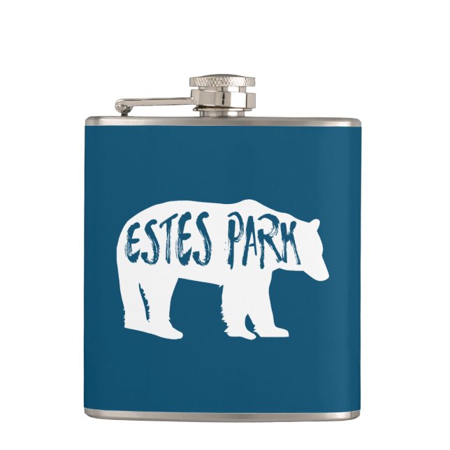 Estes Park Colorado Bear Hip Flask (Front)