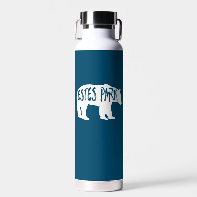Estes Park Colorado Bear Water Bottle (Front)