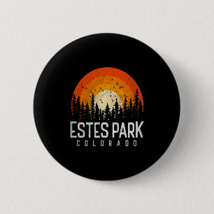 Estes Park Colorado Co Retro Style Vintage 80s T S 6 Cm Round Badge