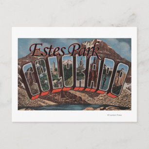 Estes Park, Colorado - Large Letter Scenes Postcard