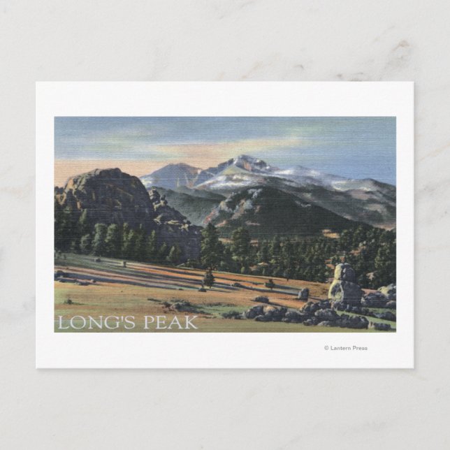 Estes Park, Colorado - Longs Peak View Postcard (Front)