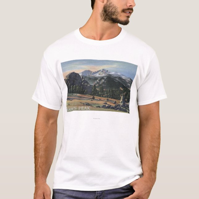 Estes Park, Colorado - Longs Peak View T-Shirt (Front)