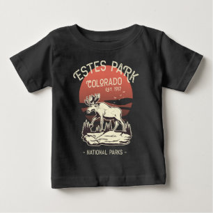 Estes Park Colorado National Park Elk Sunset  Baby T-Shirt
