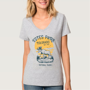 Estes Park Colorado National Park Elk Sunset T-Shirt