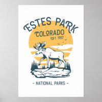 Estes Park Colorado National Park Moose Sunset 