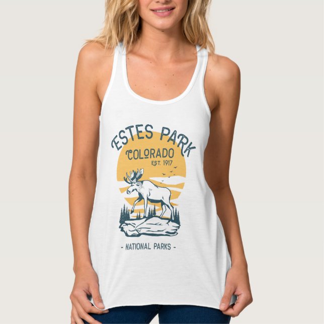 Estes Park Colorado National Park Moose Sunset  Singlet (Front)