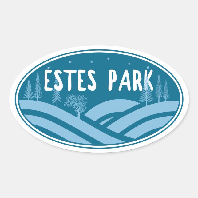 Estes Park Colorado Outdoors Oval Sticker (Front)